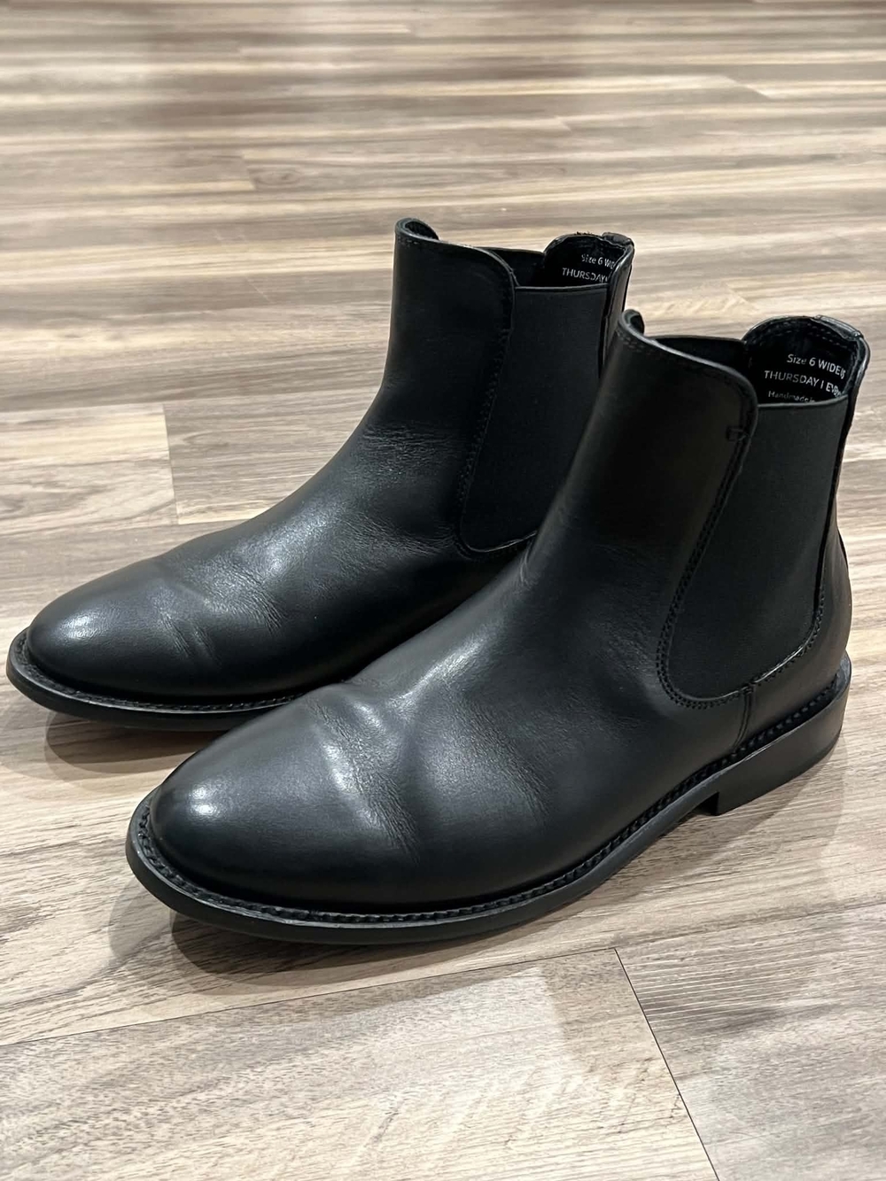 Thursday Boot Company Black Men's Chelsea Boots Size 6 WIDE